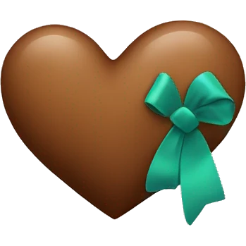 Brown heart wit a bow emoji