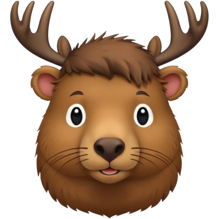 Capibara con cuernos de venado emoji