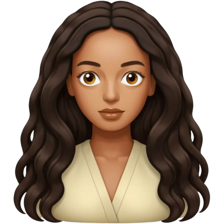 Solange with long hair emoji