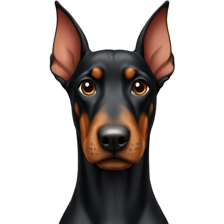 Doberman sitting emoji