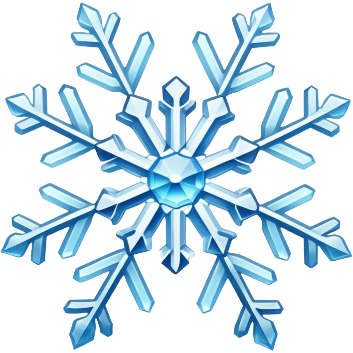 Snowflake with frost effect emoji