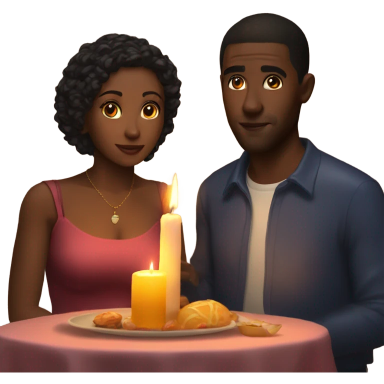 Hyper Realistic Romantic candlelit date emoji