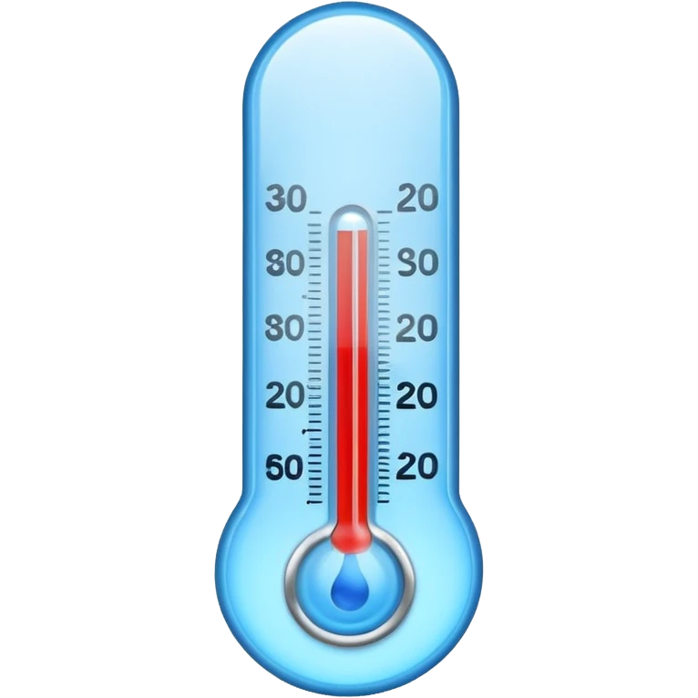 cold ice thermometer only blue color emoji