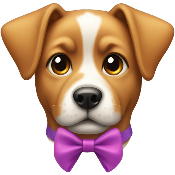 Dog with a bow emoji