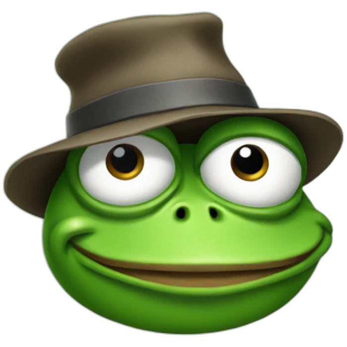 pepe the frog with a hat emoji