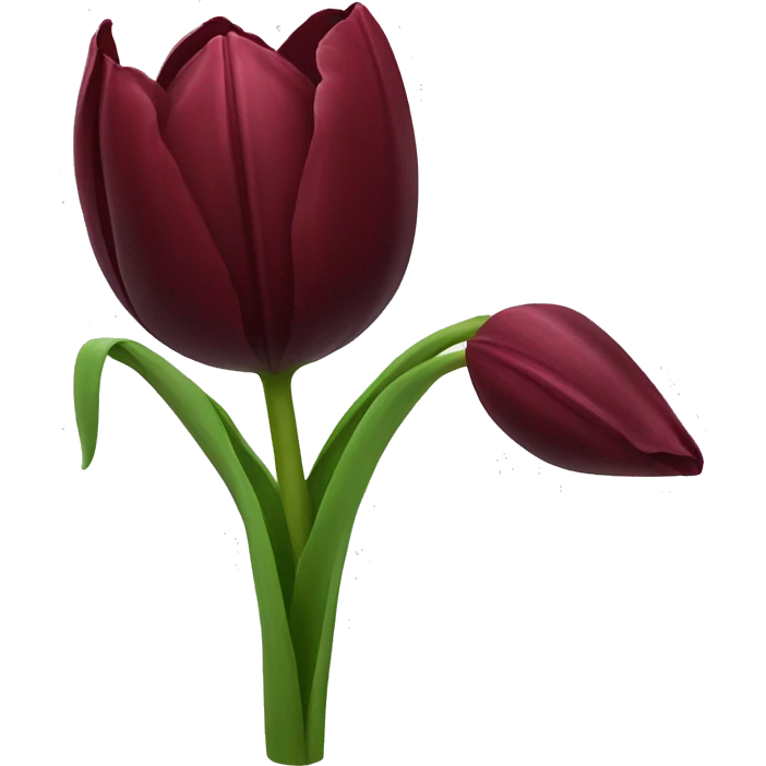 Dark red tulip emoji