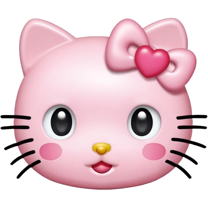 hello kitty face in love emoji