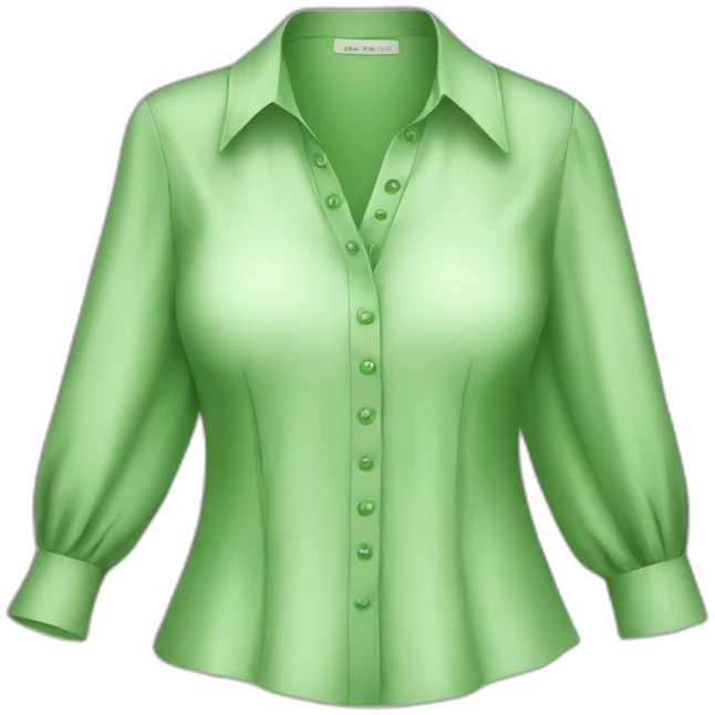 a blouse with green emoji
