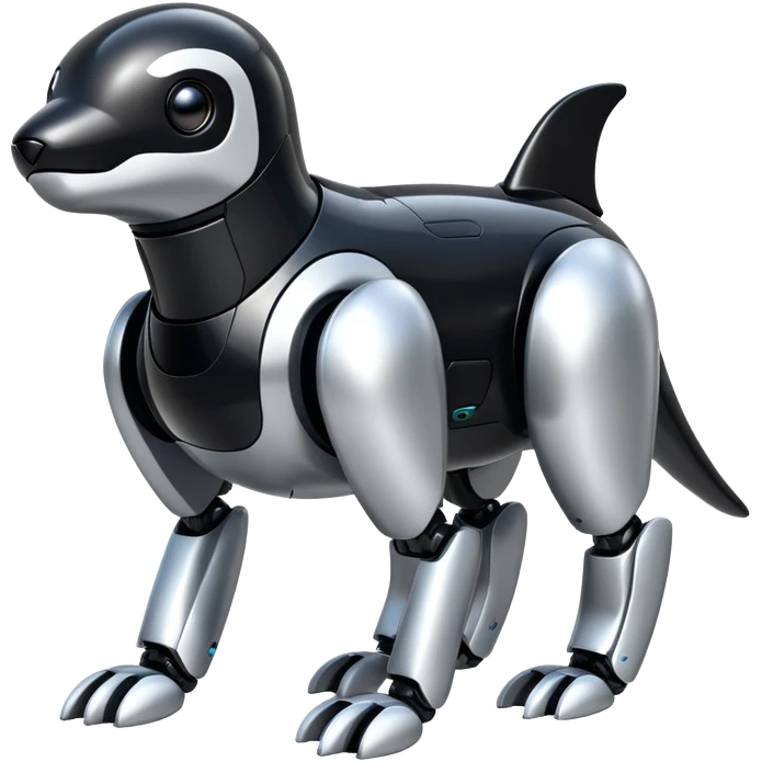 black orca robot dog emoji
