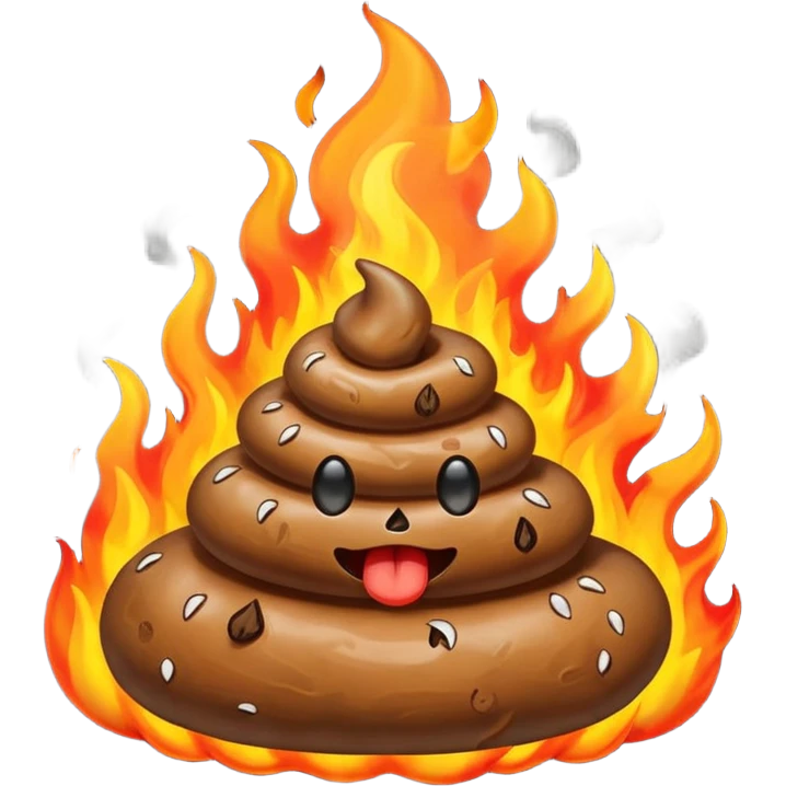 fire poop emoji