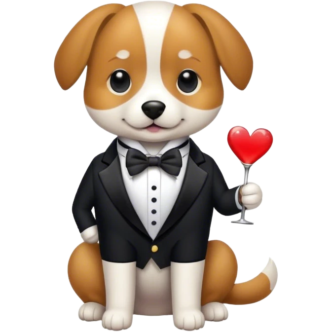 Dog on a date  emoji