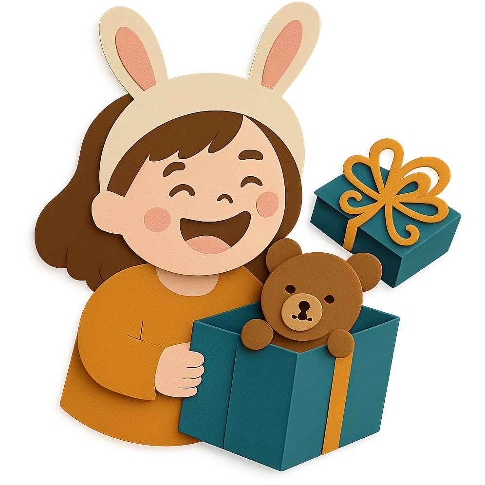 Edit the ribbon on the gift box cover to a more decorative design, while all other design elements remain unchanged emoji