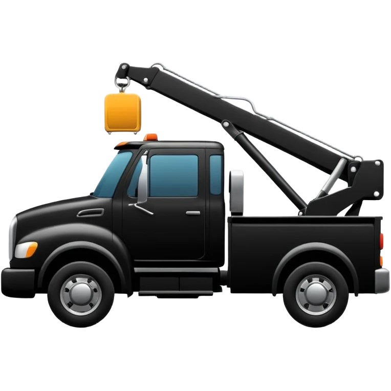 towing street icon, shilloute emoji