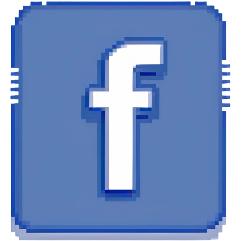 Facebook logo with blue square and white f emoji