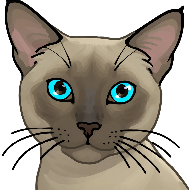 Siamese cat on stripper pole emoji