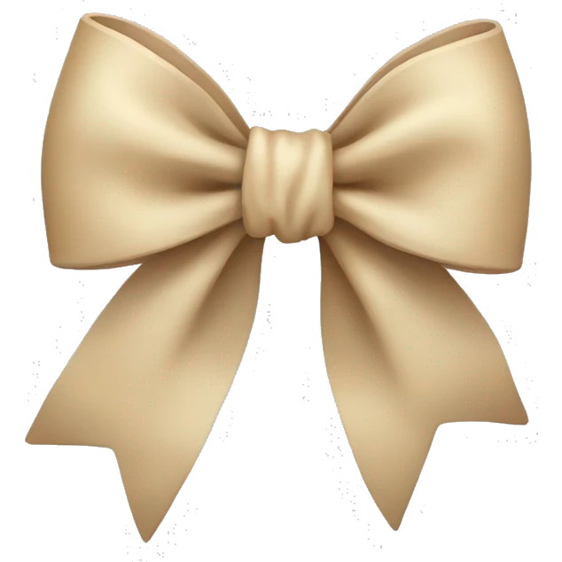 Beige bow emoji