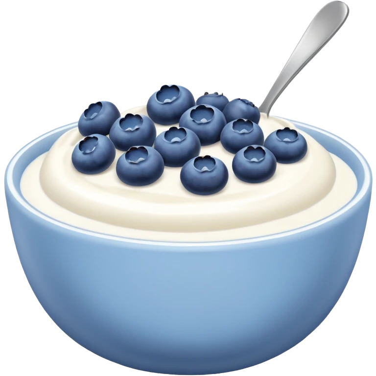 yoghurt bowl with blueberries emoji