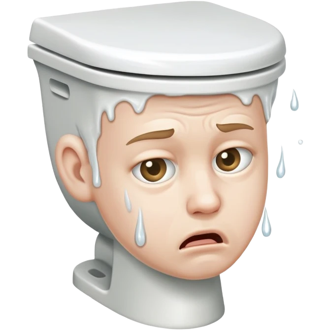 Head coming out of toilet emoji
