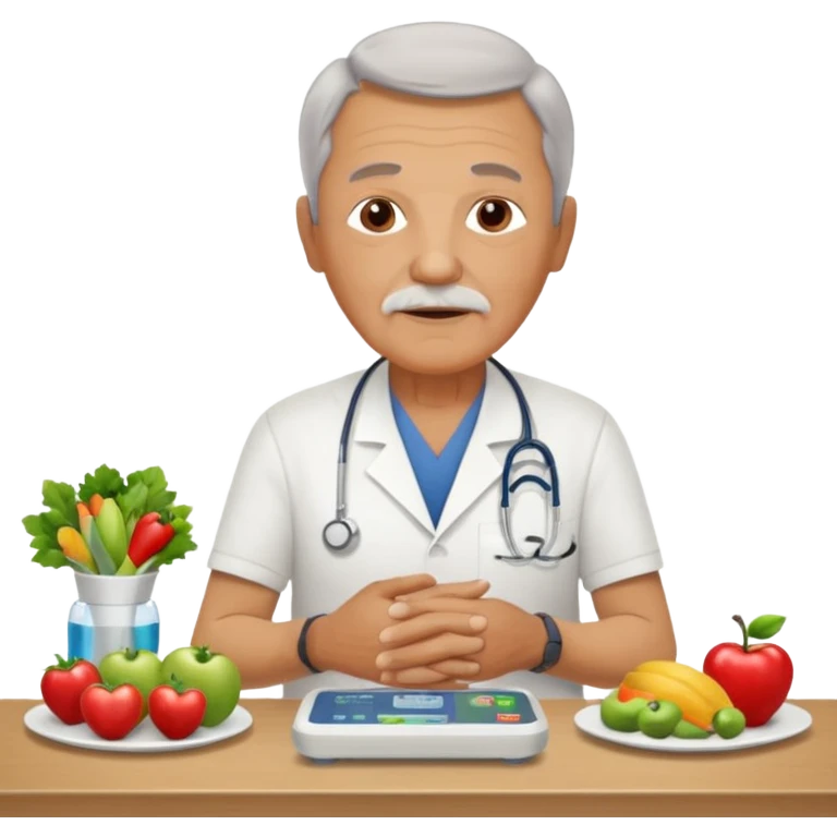 puedes crear una imagen de un abuelo de 63 años con una enfermedad cardiovascular?? pero puedes poner donde creas adecuado ya sea al rededor o donde se vea vbien habitos saludables como buena alimentacion signos vitales.. emoji