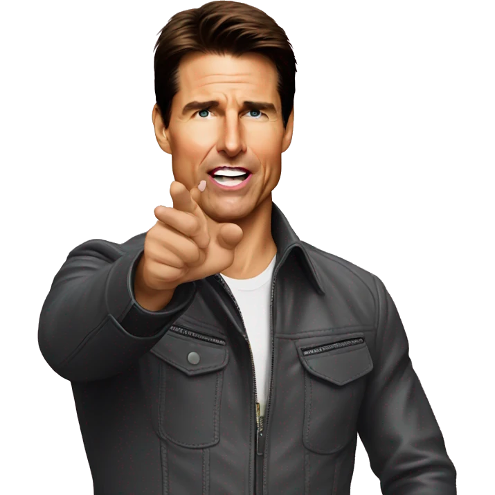 Tom cruise blowing a kiss emoji