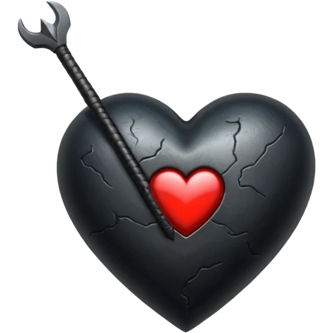 Corazón negro con una flecha emoji