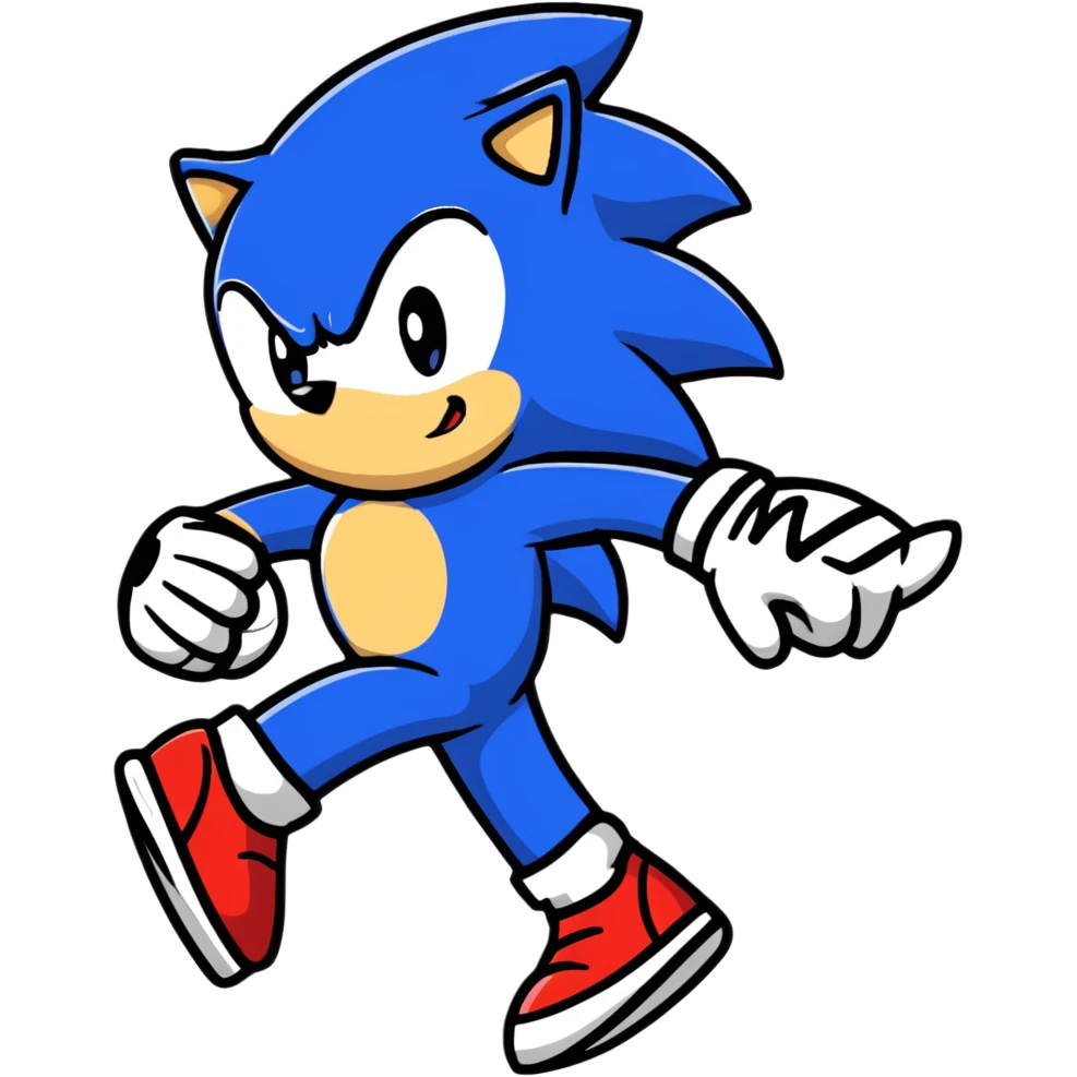 Sonic, Silver, and Shadow running emoji
