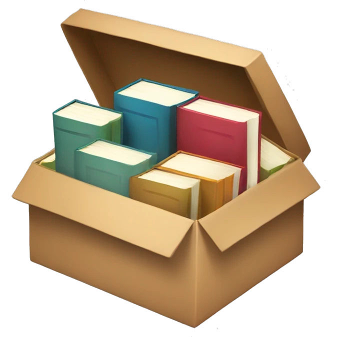 open box with books inside  emoji