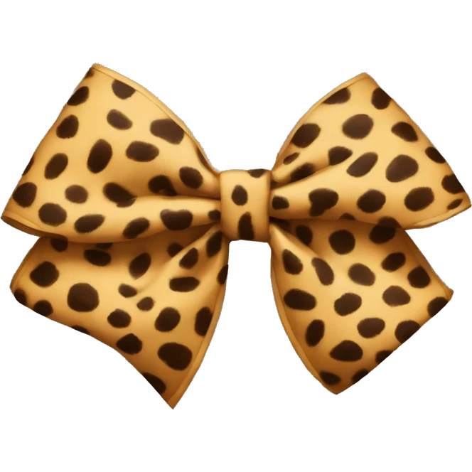 cheetah print bow  emoji