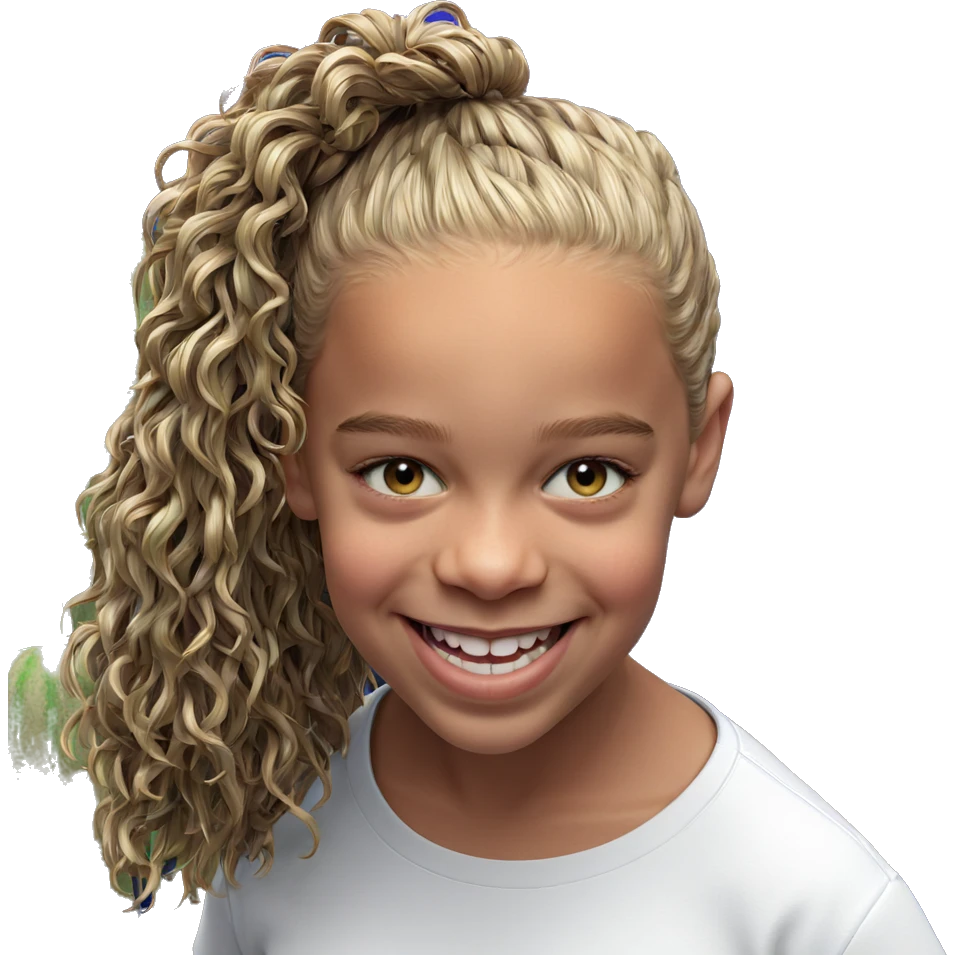 smiling girl in white shirt emoji