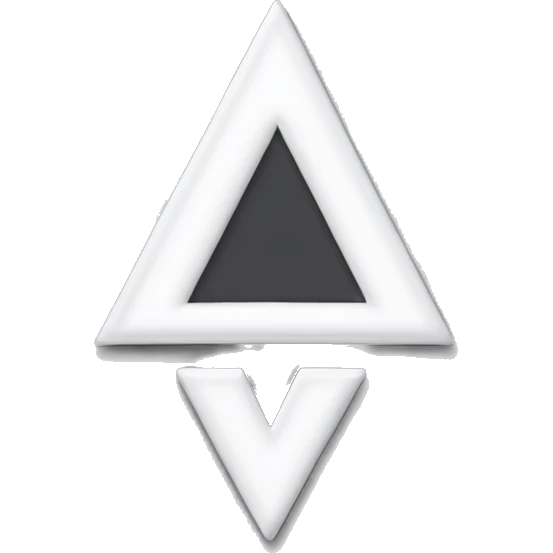 a white V letter , and within the V letterm the play video symbol ( the triangle like youtube but in white) emoji