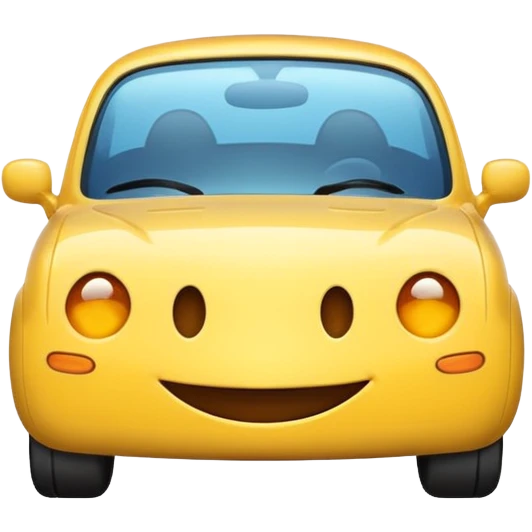 car wash with a smiling car, emoji style emoji
