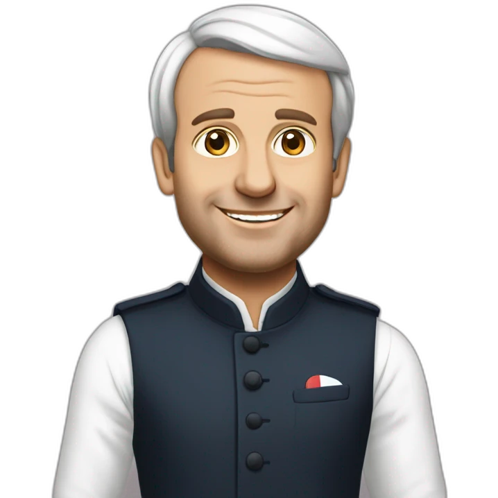 Macron en indien emoji