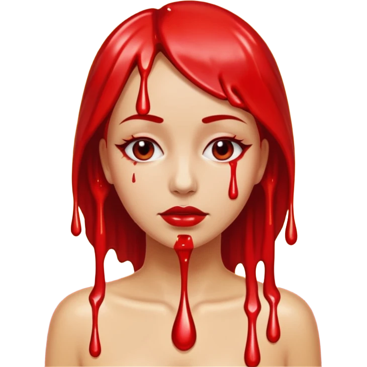 Woman dripping hot wax onto her own skin, controlled pain, ceremonial atmosphere emoji
