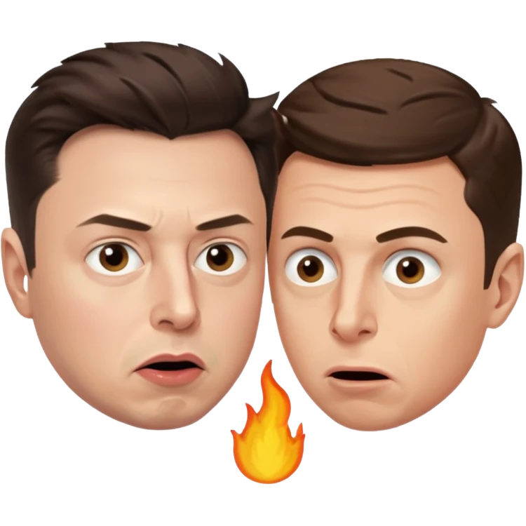 argument between Elon musk and Sam Altman emoji