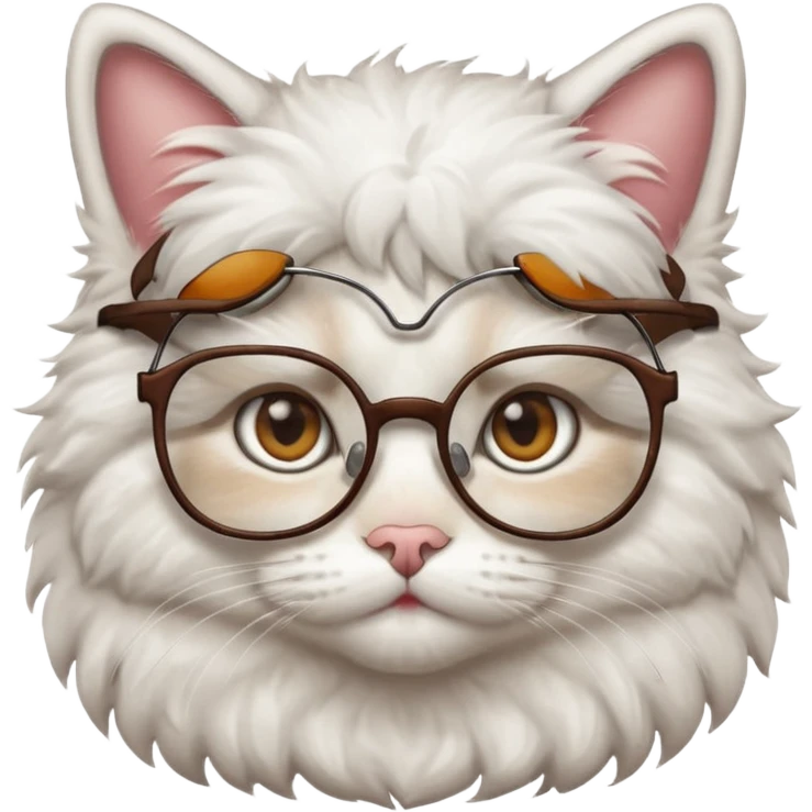  cat with glasses büst emoji