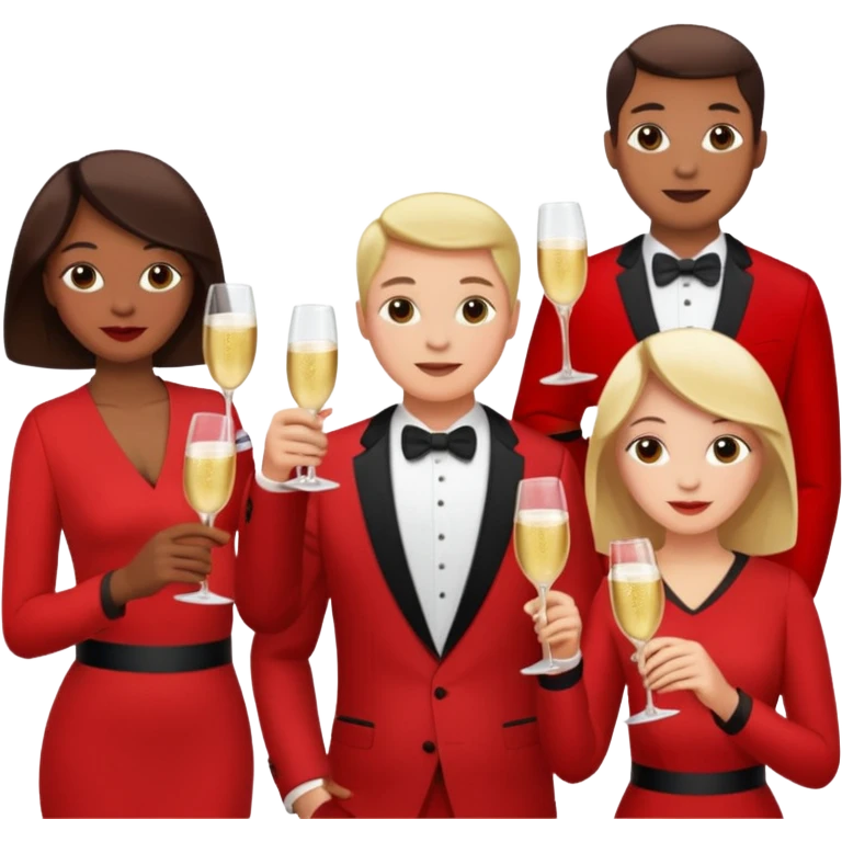 Red group peoples  emoji