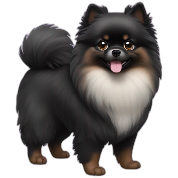 black pomeranian emoji