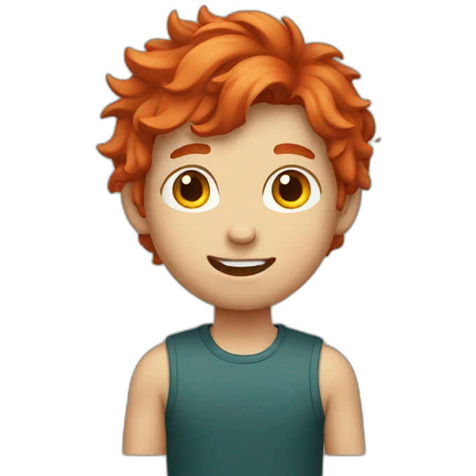 red hair boy emoji