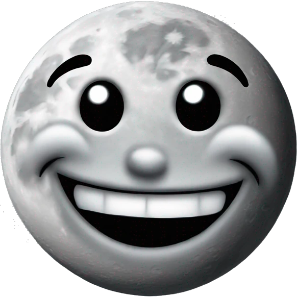 moon crazy smile face emoji
