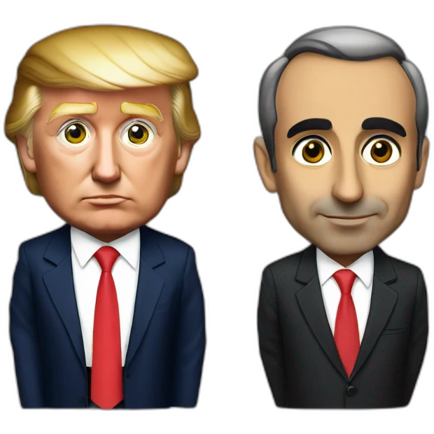 Donald trump et Eric zemmour emoji