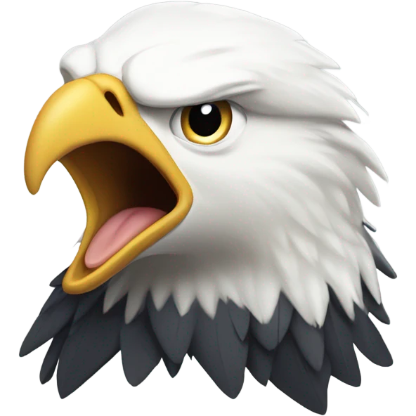 Bald eagle flying and throwing up because sick  emoji