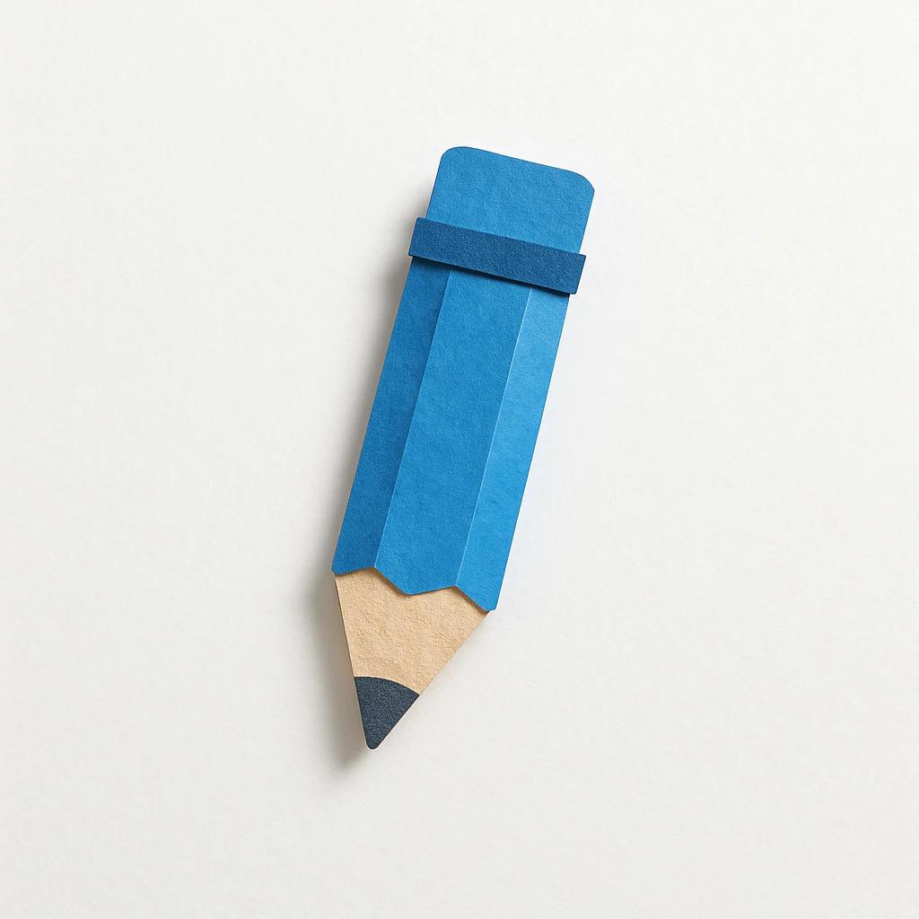 blue pencil emoji
