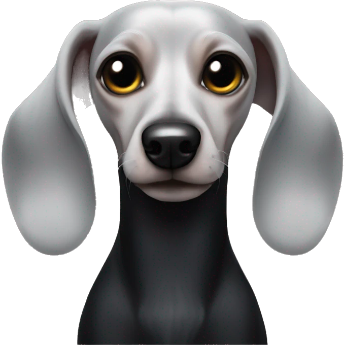 Goth dachshund  emoji