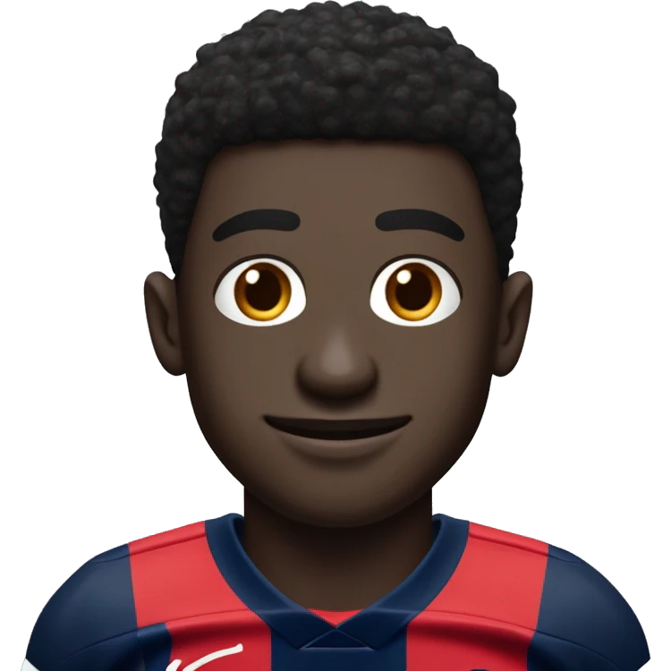 Ousmane dembele professional football player with Paris saint germain jersey emoji