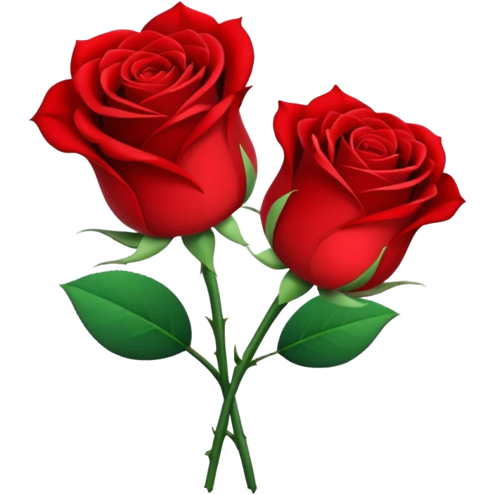 One red flower and one white flower in bouquet emoji