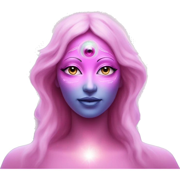 Pleiadian woman female third eye pink emoji