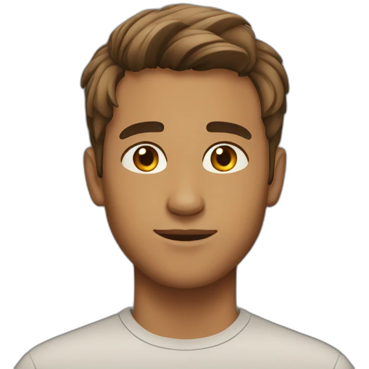young man - tan skin - light beard - short brown hair emoji
