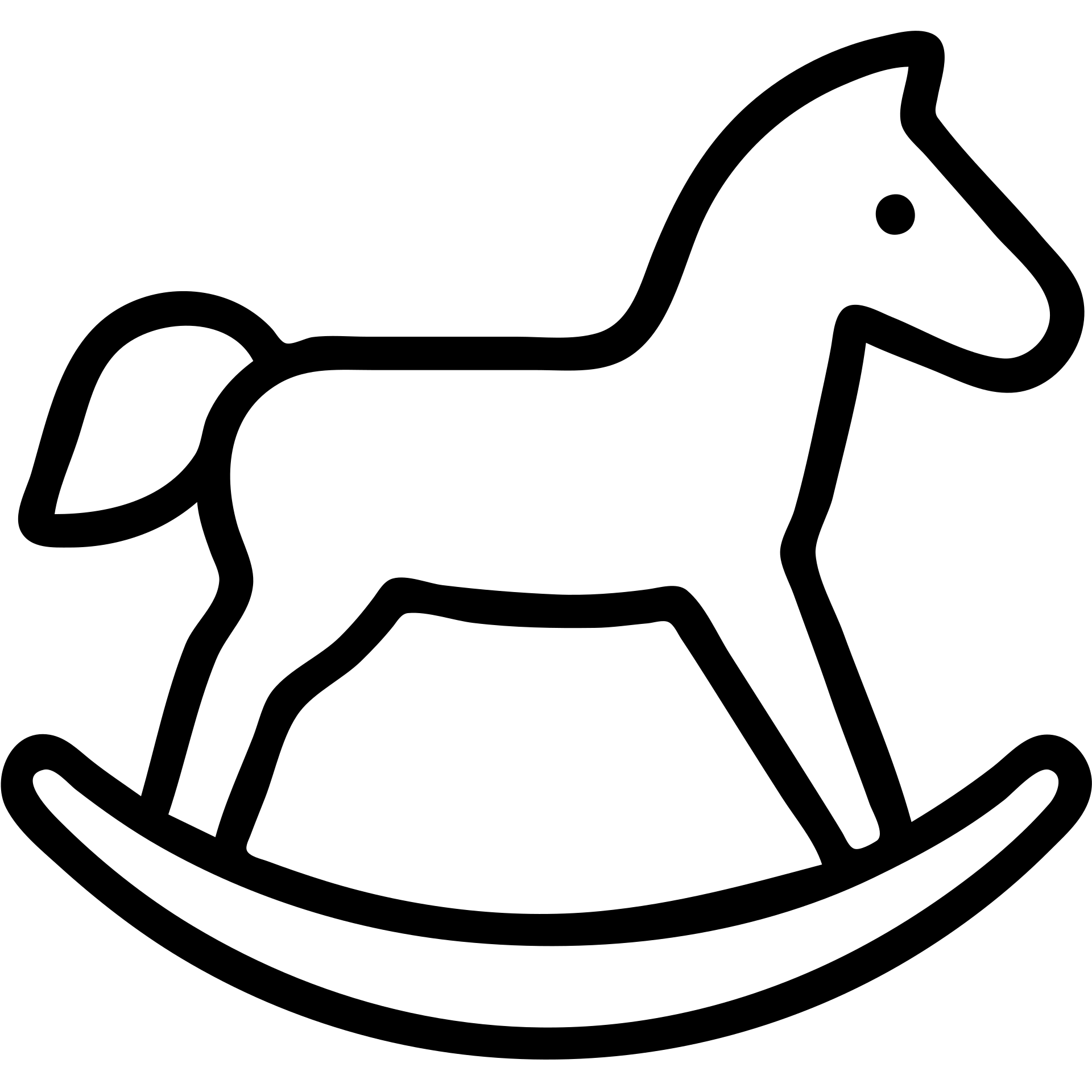 outlined rocking horse icon emoji