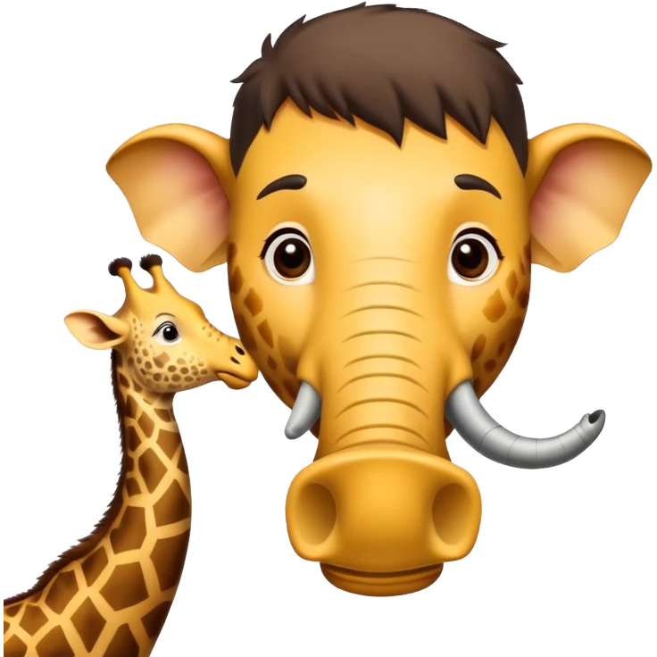 Guy with a giraffe neck, and an elephant nose emoji