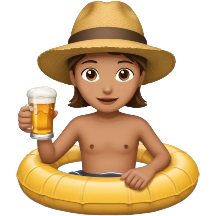 river tubing with a beer emoji